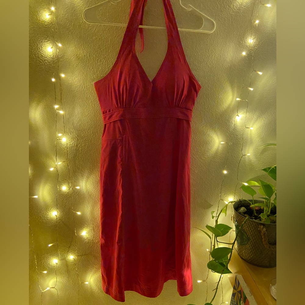 Athleta Pink halter neck summer dress